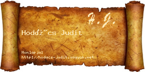 Hodács Judit névjegykártya
