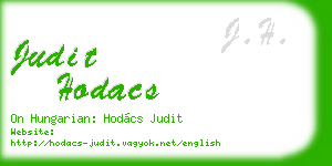 judit hodacs business card