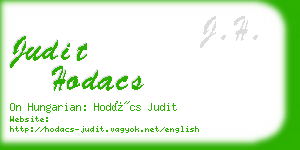 judit hodacs business card